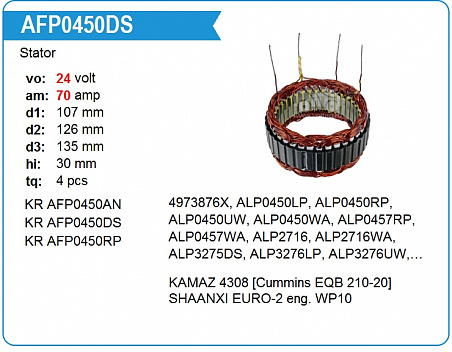 AFP0450DS Статор генератора AFP0450DS